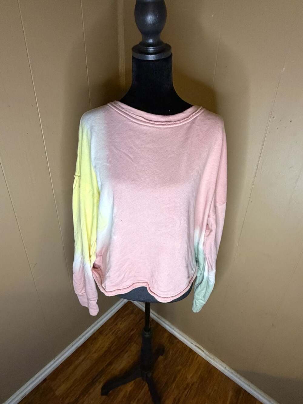 Free People Movement FP Movement Feels Right Tie Dye Puffy Sleeve Sweatshirt